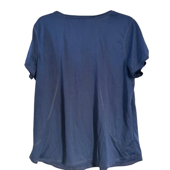 St. Johns Bay Active Quick-Dri V-Neck T-Shirt XXL Blue Polyester Womens - Picture 2 of 4